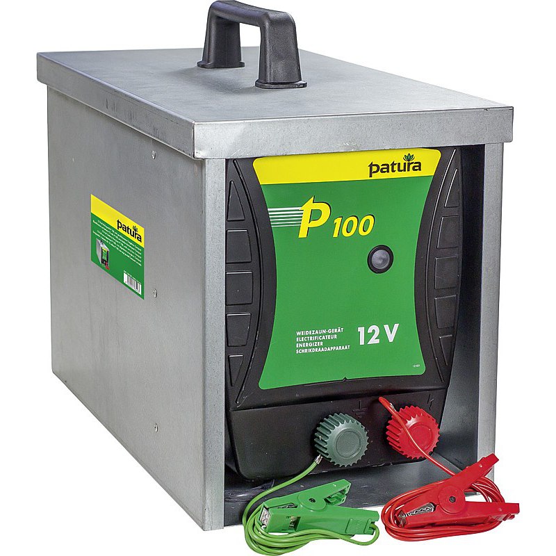 Elektrifizierte Sicherheitsbox für Weidezaungeräte (mit Aufstellpfahl)