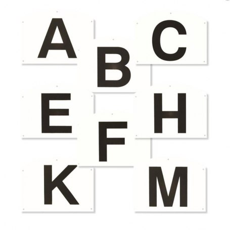 Buchstaben auf Platte, Set 8 Stück