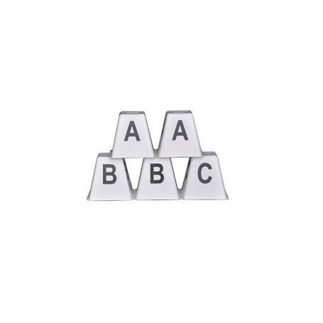 Kegel Nummersatz 1 bis 15 und Buchstaben 2xA, 2xB, 1xC