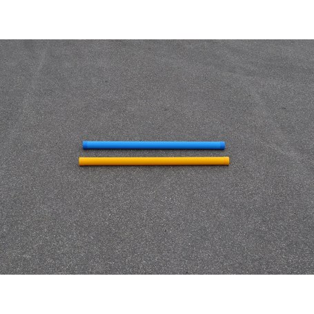 Hindernisstange aus Kunststoff 175 cm blau und gelb